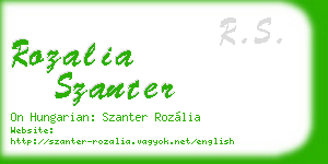 rozalia szanter business card