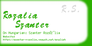 rozalia szanter business card